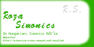 roza simonics business card